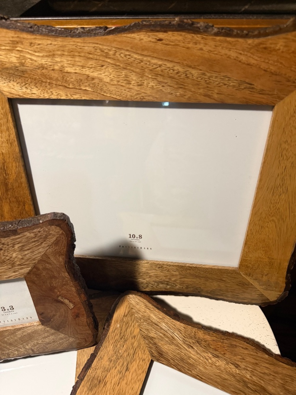 Pottery Barn Rustic Natural Wood Photo Frame’s Set of 4 - Picture 3 of 5